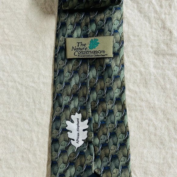 Nature Conservancy African Elephant Vintage Tie - Picture 4 of 4